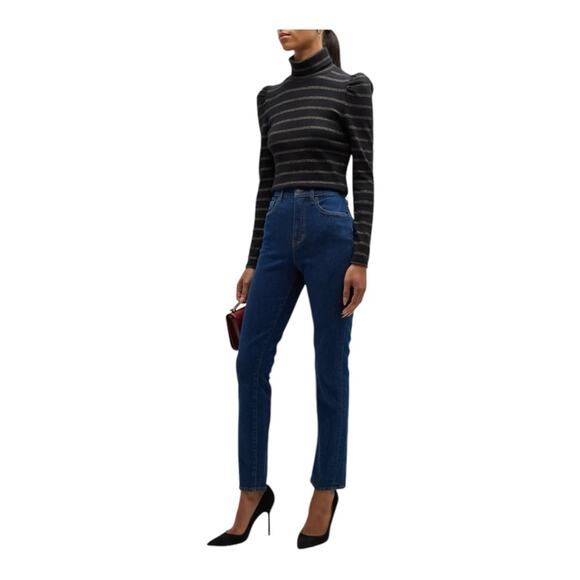 Veronica Beard Alenah Slim Straight High Rise Jeans - Picture 1 of 6